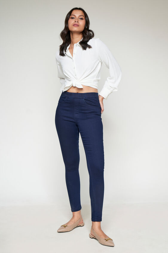 White Solid Straight Top, White, image 2